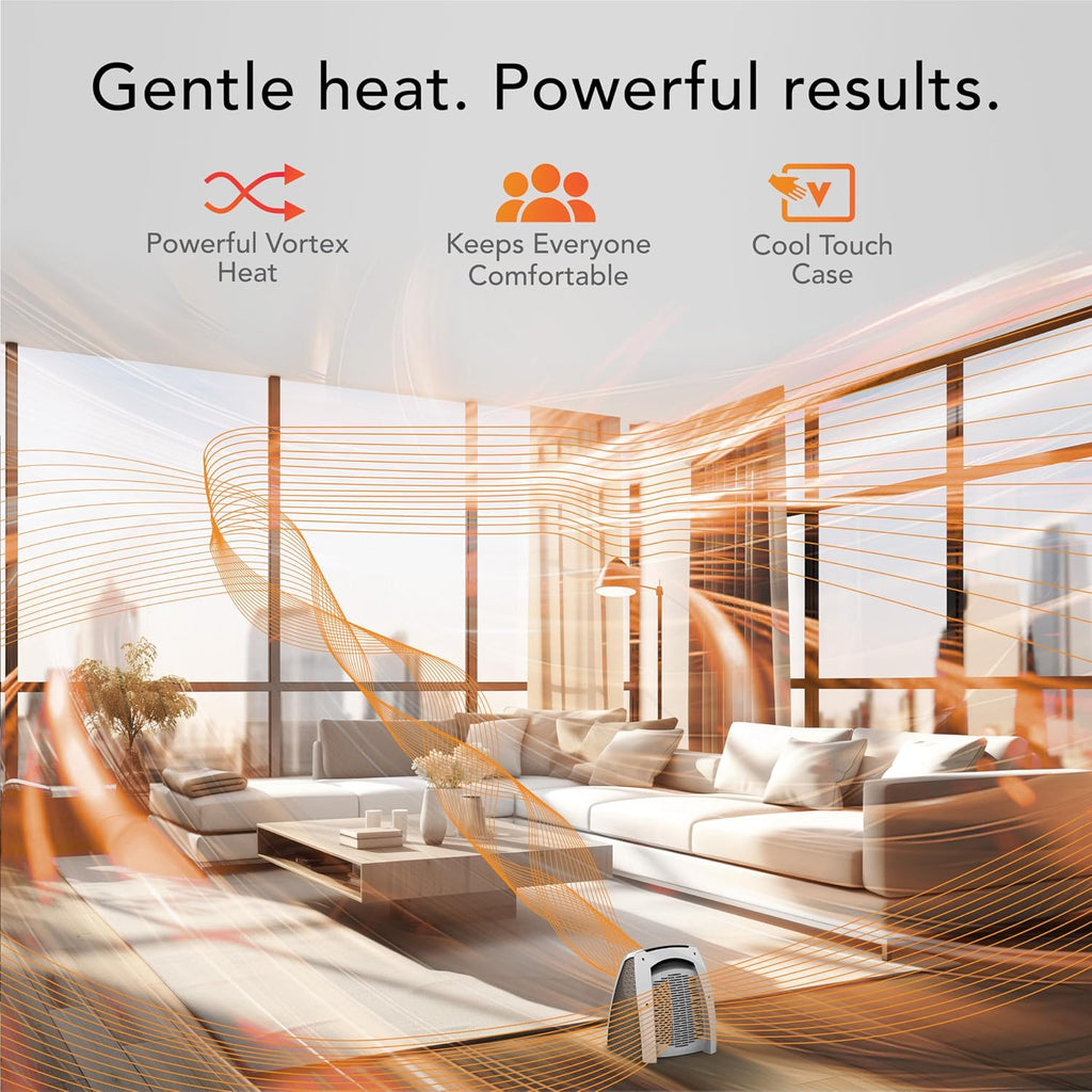 White Digital Whole Room Electric Space Heater